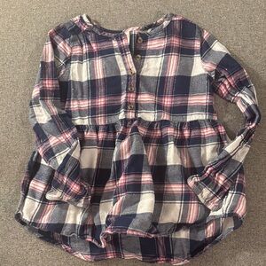 5/$15- Plaid Button-Up Kids Shirt
